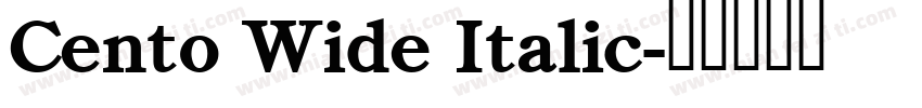 Cento Wide Italic字体转换